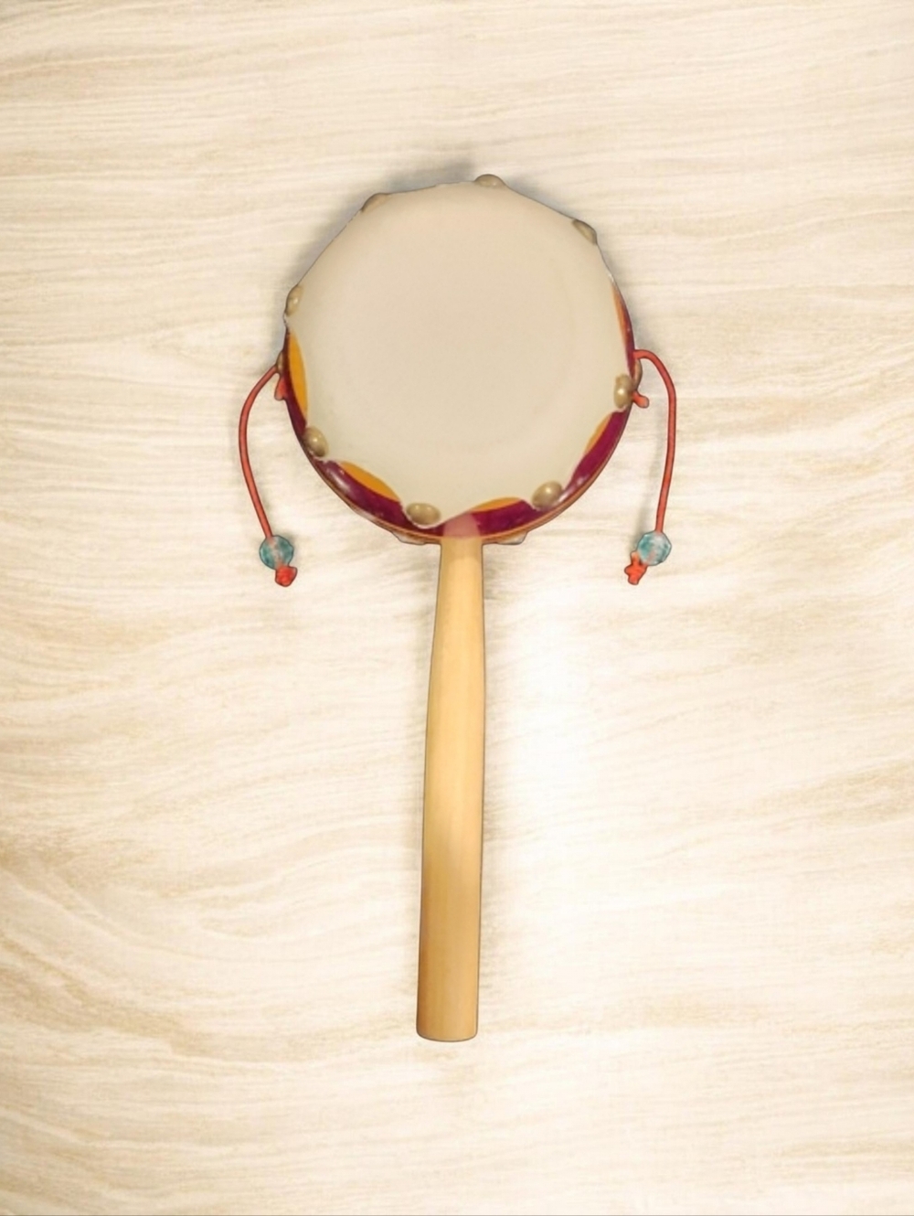 Handmade Mexican Spin Tomtom Percussion Handheld Drum